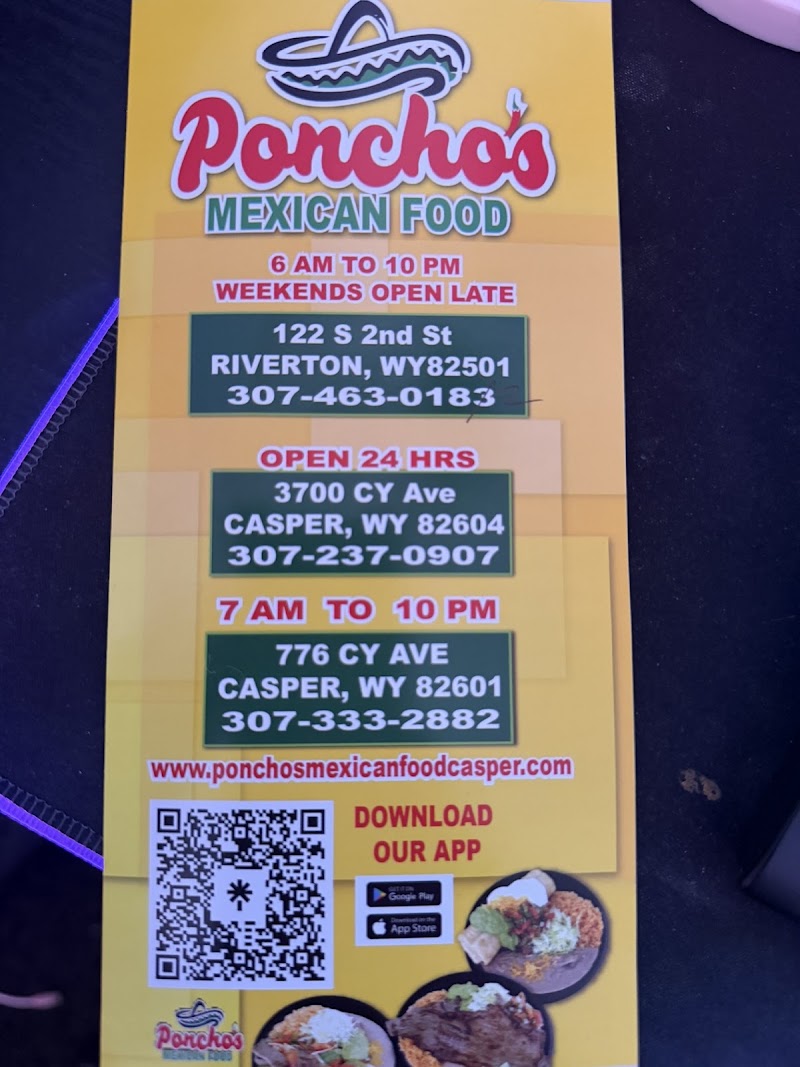 Food and interior photo 4 at Poncho's Mexican Food in Riverton
