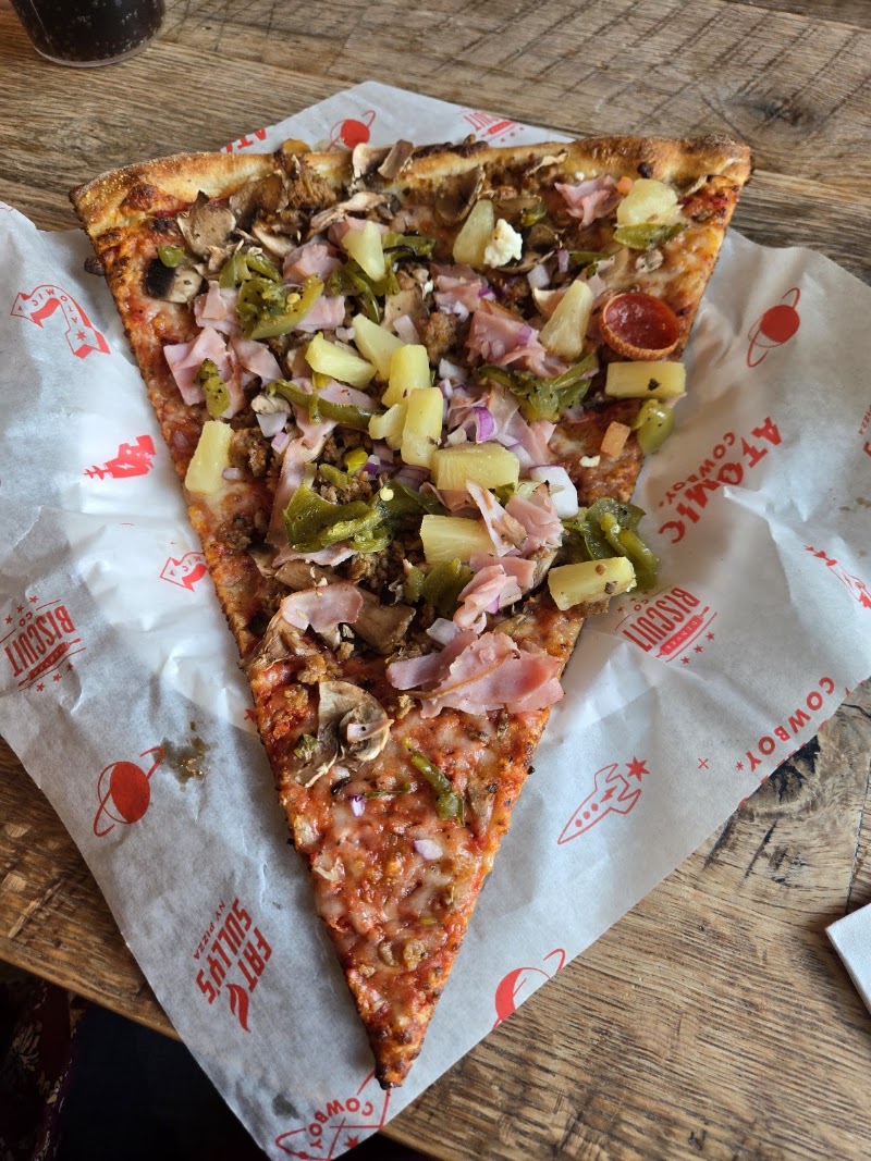Food and interior photo 3 at Atomic Cowboy home of Denver Biscuit Co & Fat Sully's NY Pizza in Golden
