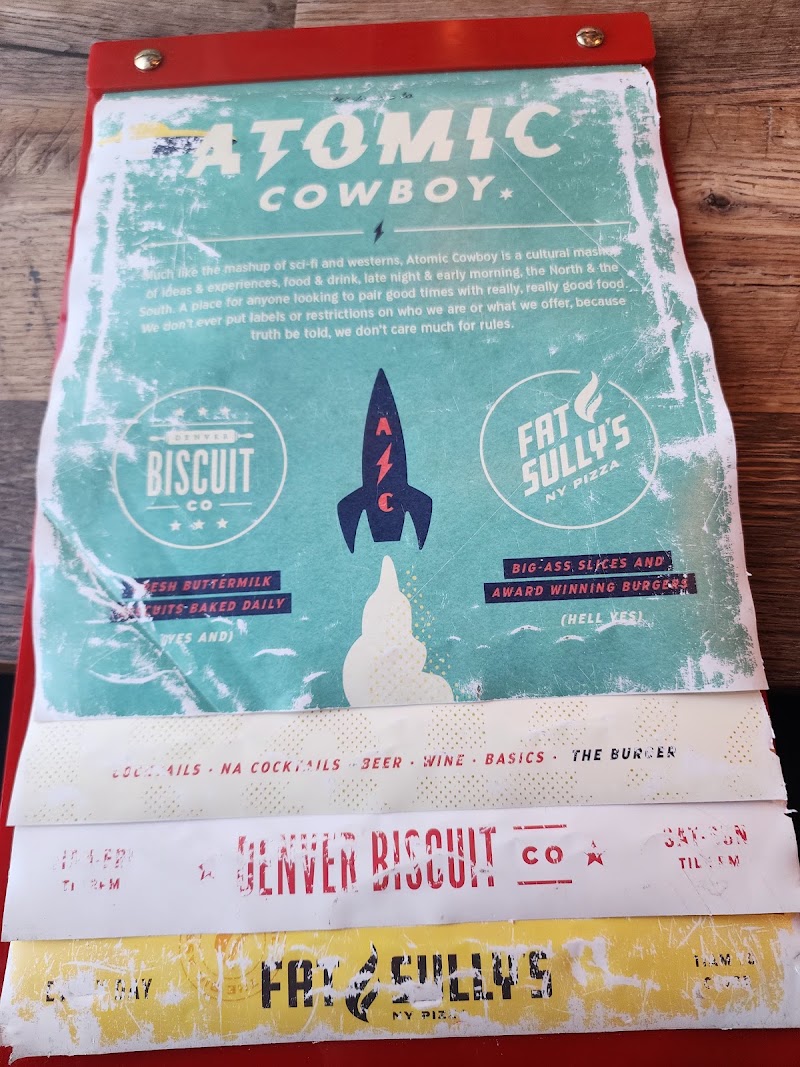 Food and interior photo 4 at Atomic Cowboy home of Denver Biscuit Co & Fat Sully's NY Pizza in Golden