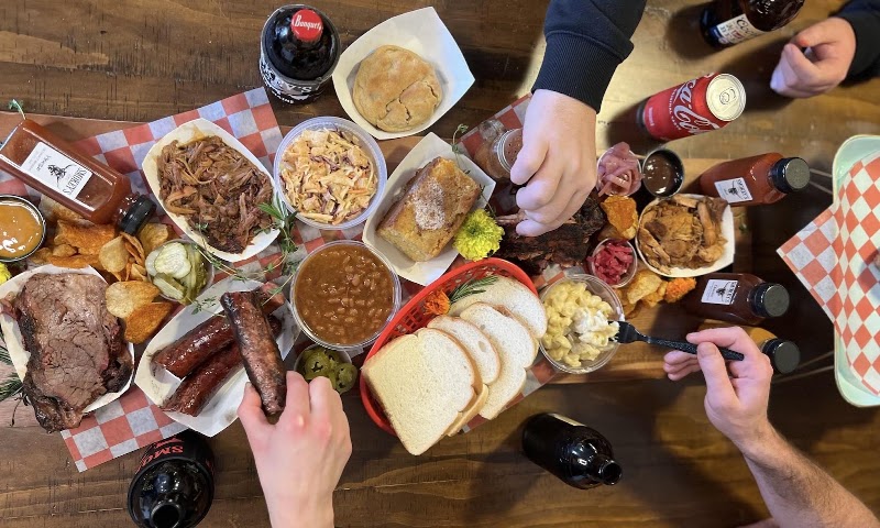 Food and interior photo 1 at Smokey's BBQ in Brewer