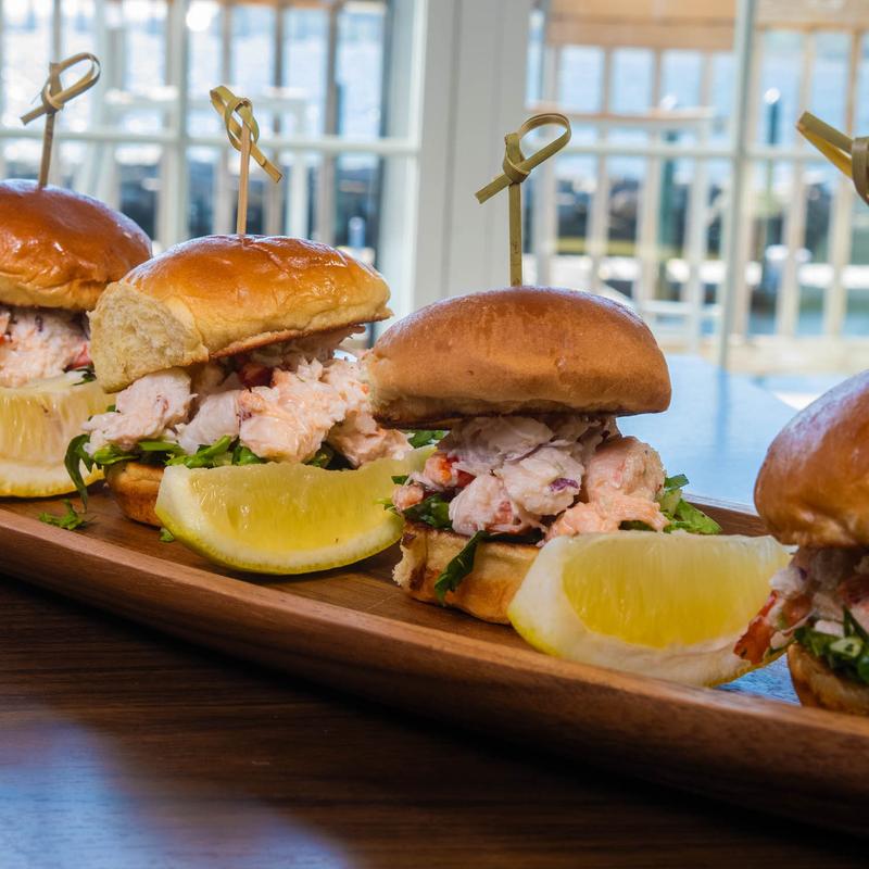 Food and interior photo 1 at The Cove | Restaurant & Marina in Fall River