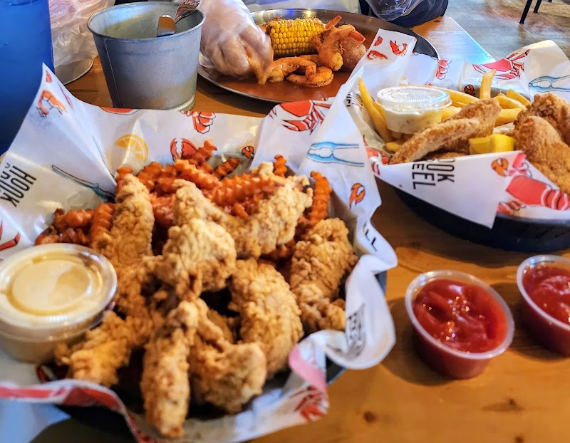 Food and interior photo 3 at Hook & Reel Cajun Seafood & Bar in Wichita