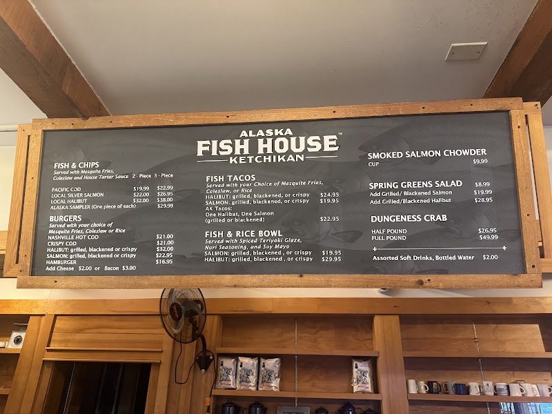 Food and interior photo 5 at The Alaska Fish House in Ketchikan