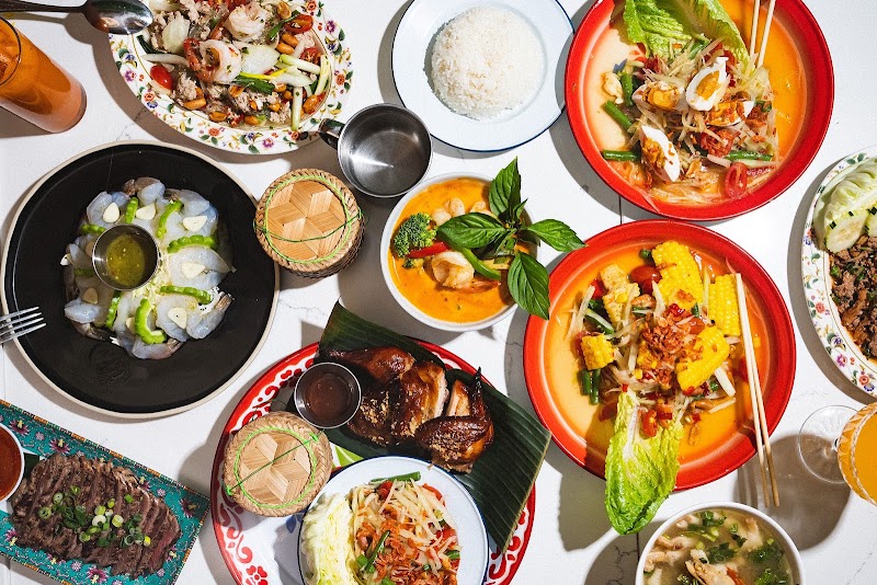Food and interior photo 1 at Somtum Thai Kitchen in Portland