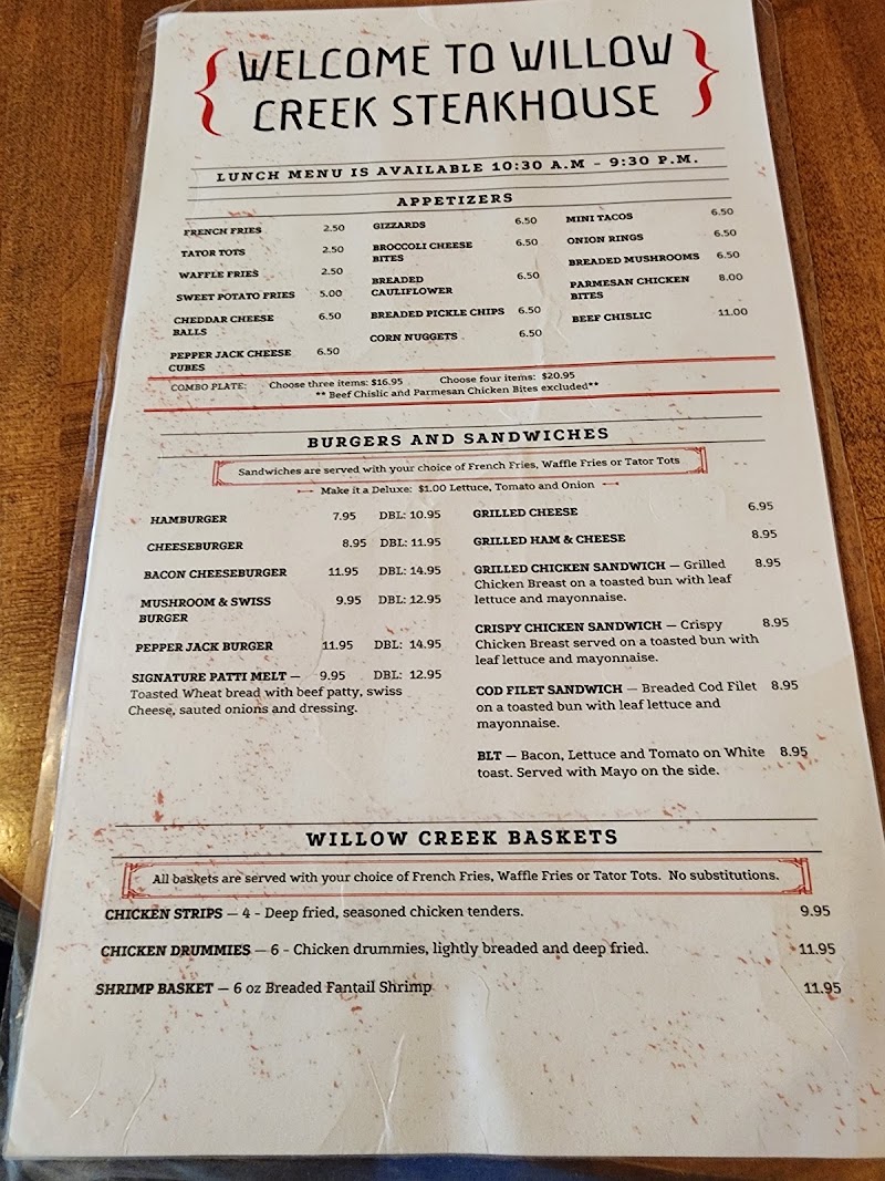 Food and interior photo 1 at Willow Creek Steakhouse in Highmore