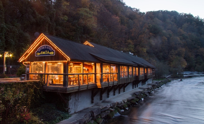Food and interior photo 3 at River's End Restaurant in Bryson City