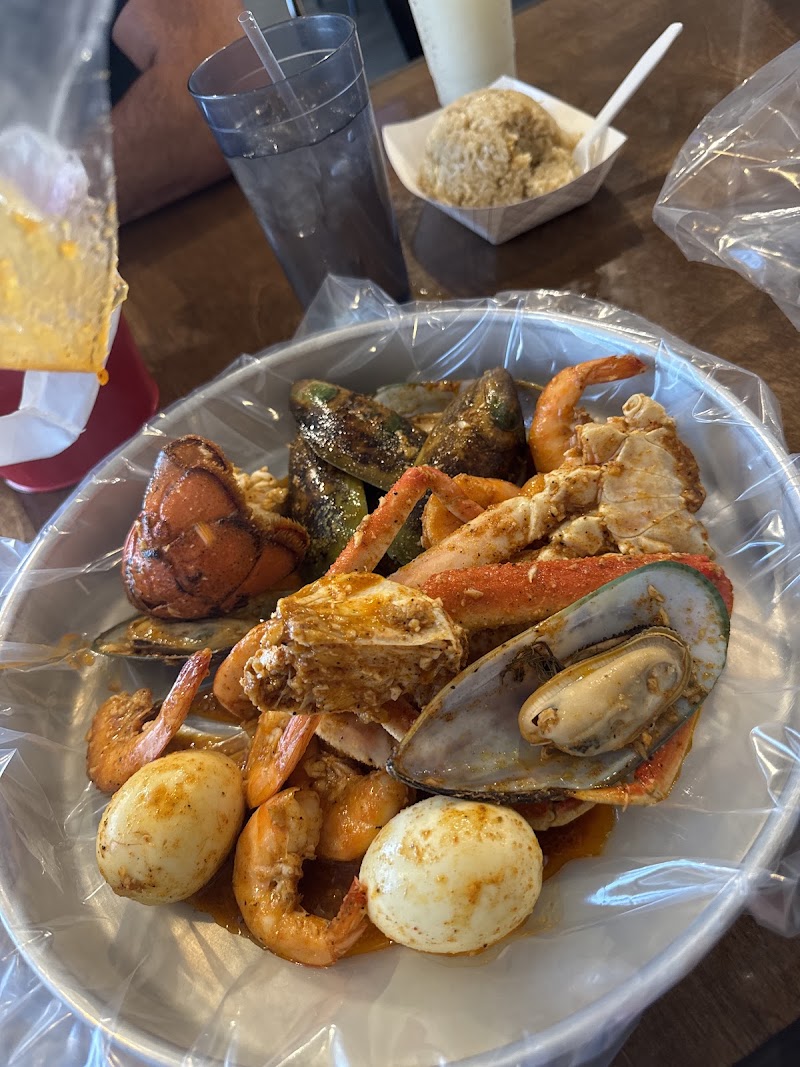 Food and interior photo 2 at JZ Seafood - OKC in Oklahoma City