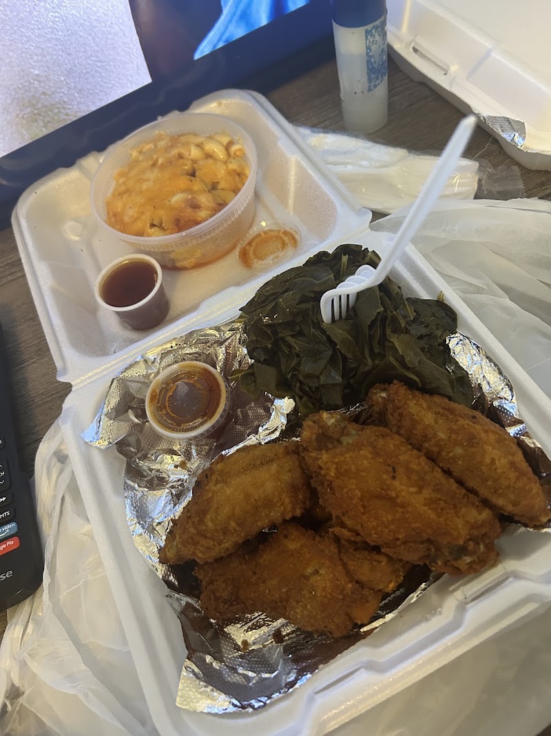 Food and interior photo 2 at E’s Fish and Chips Soul Food Restaurant in Waterbury