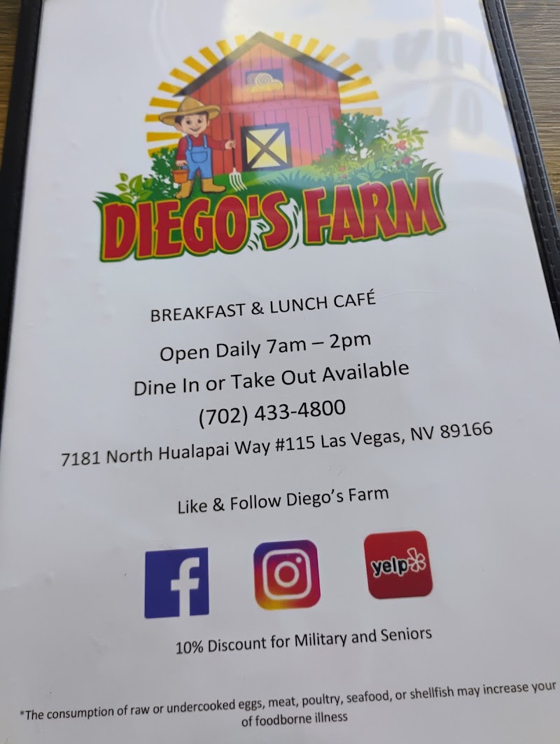 Food and interior photo 5 at Diego's Farm in Las Vegas